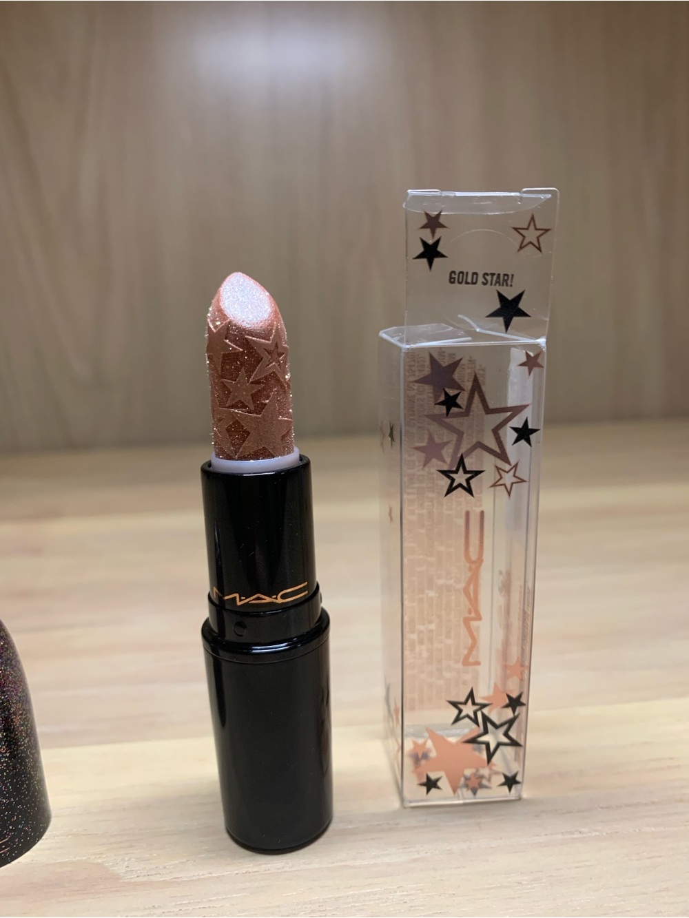 MAC Cosmetics Gold Star! Shimmer Lipstick — Rose Gold Glitter